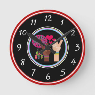 Peace Wall Clock Runde Wanduhr