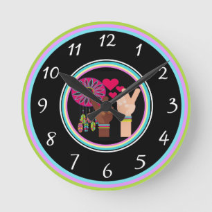 Peace Wall Clock Runde Wanduhr