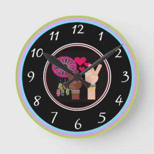Peace Wall Clock Runde Wanduhr