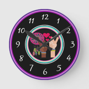 Peace Wall Clock Runde Wanduhr