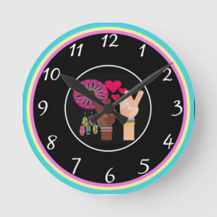 Peace Wall Clock Runde Wanduhr