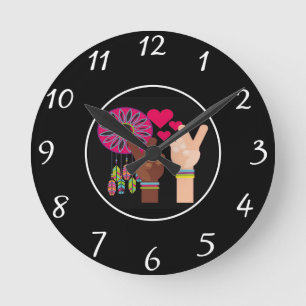 Peace Wall Clock Runde Wanduhr