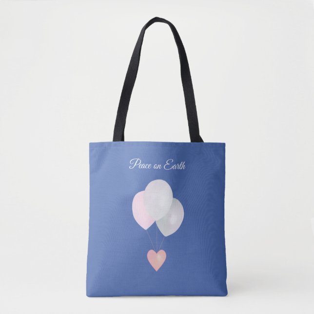 Peace White Balloons Tote Bag (Vorderseite)