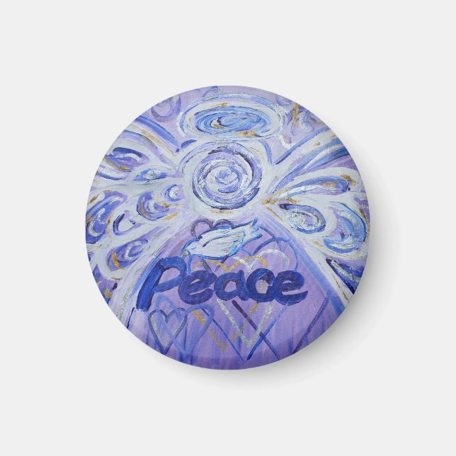 Peace Word Art Guardian Angel Magnet (Vorne)