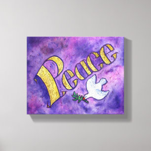 Peace Word Art Malerei überzogene Canvas Art Leinwanddruck