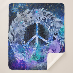 Peace Wreath Blues S&M Sherpadecke