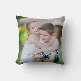 PEACE Writing Custom Foto Throw Pillow Kissen
