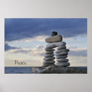 Peace Zen Rocks Poster