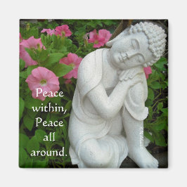 Peaceful Buddha Garden Magnet – Editable Zen Text