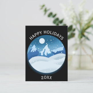 Peaceful Frosted Landscape  Postkarte