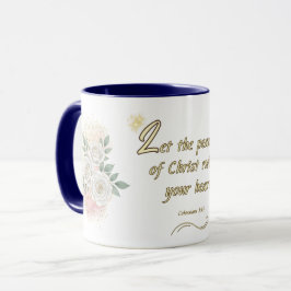 Peaceful Hearts Mug Colossians 3:15 Tasse