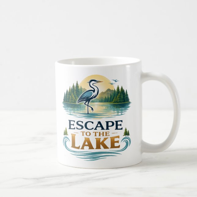 Peaceful Lake Life Graphic Tee Kaffeetasse (Rechts)