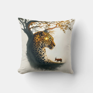 Peaceful Leopard and Duiker with Zen New Beginning Kissen
