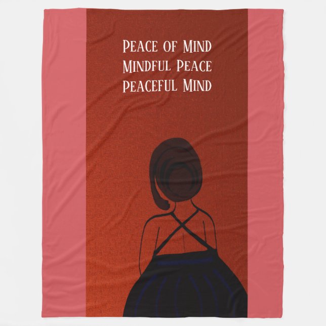 Peaceful Mantra Fleecedecke (Vorderseite)