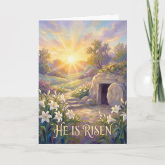 Peaceful Morning at the Empty Tomb Easter Card Karte