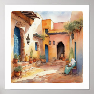 Peaceful morocco Art Print Poster