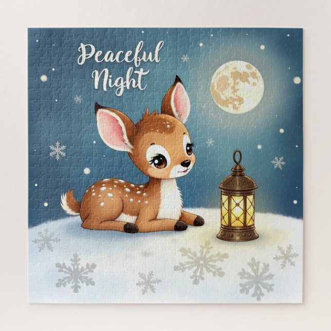 Peaceful Night Deer Puzzle (Vertikal)