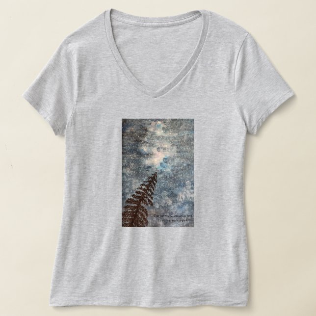 Peaceful night sky in the Forest with Stars T-Shirt (Ablage )