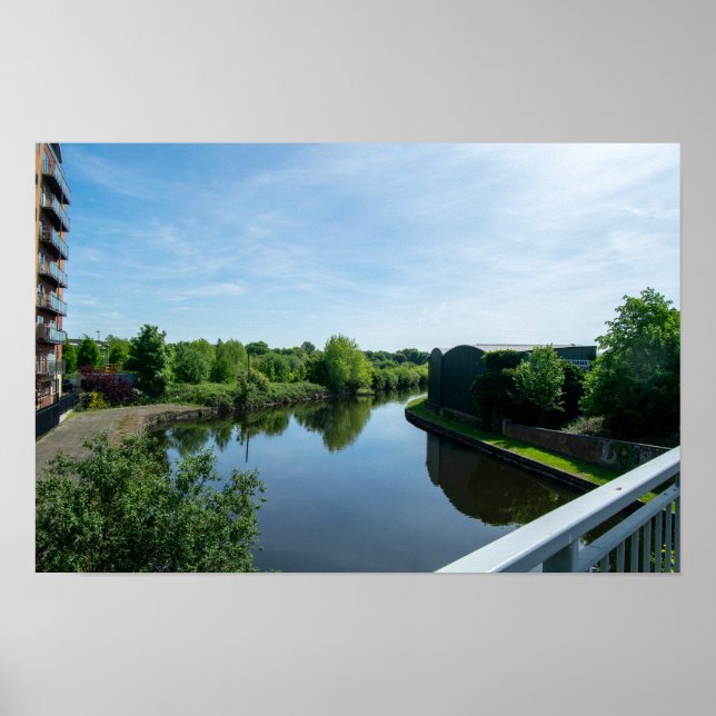 Peaceful Waterside at Wakefield Waterfront Poster (Vorne)
