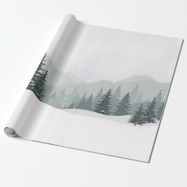 Peaceful Winter – Minimal Landscape Design Geschenkpapier