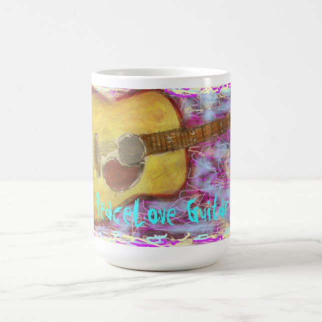 PeaceLove Gitarren-Kunst Tasse (Mittel)
