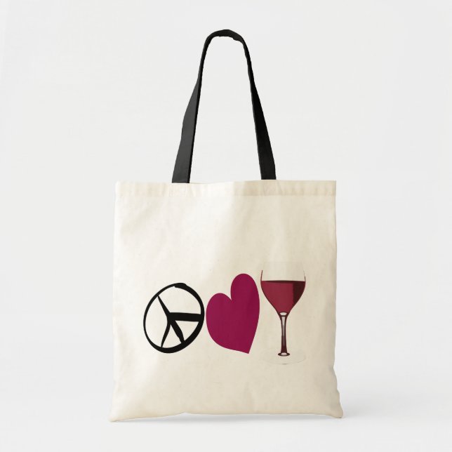 PeaceLove&Wine Tasche (Vorne)