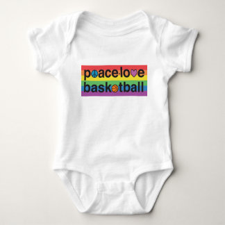 PeaceLoveBasketball PRIDE Baby Bodysuit (weiß) Baby Strampler