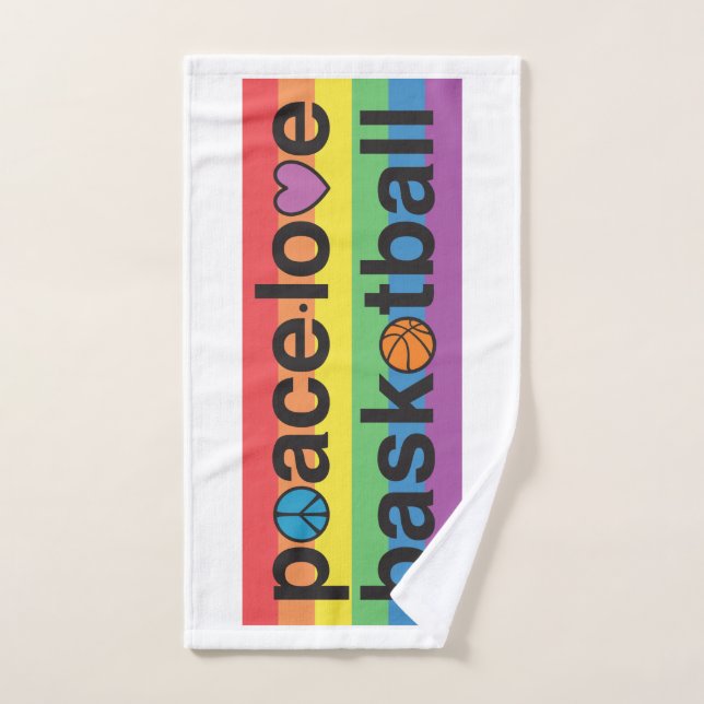 PeaceLoveBasketball PRIDE Handtuch (Handtuch)