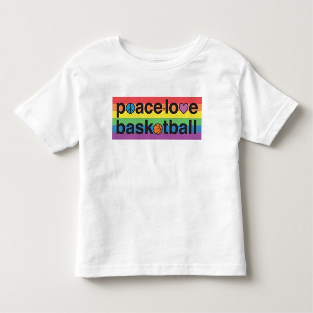 PeaceLoveBasketball PRIDE Kleinkind Jersey T - Shi Kleinkind T-shirt (Vorderseite)