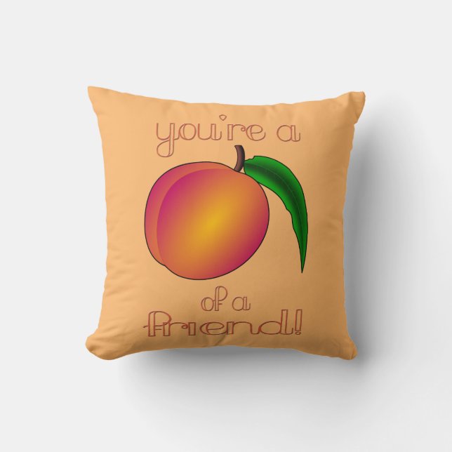 Peach a Friend Kissen (Vorderseite)