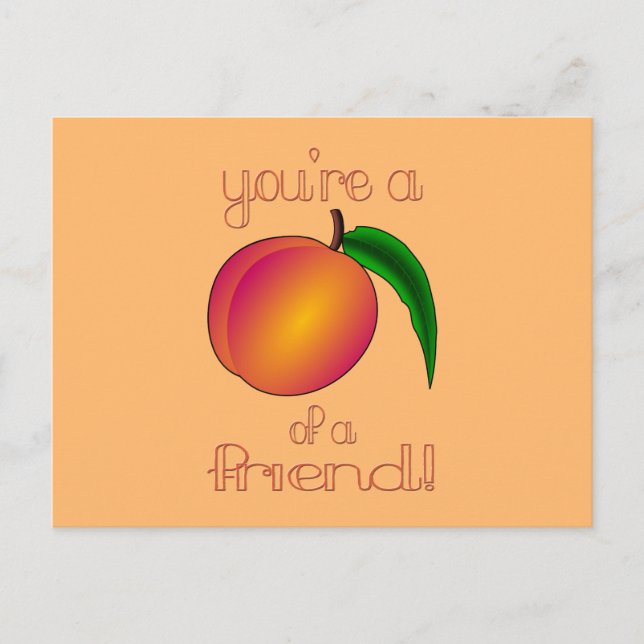 Peach a Friend Postkarte (Vorderseite)