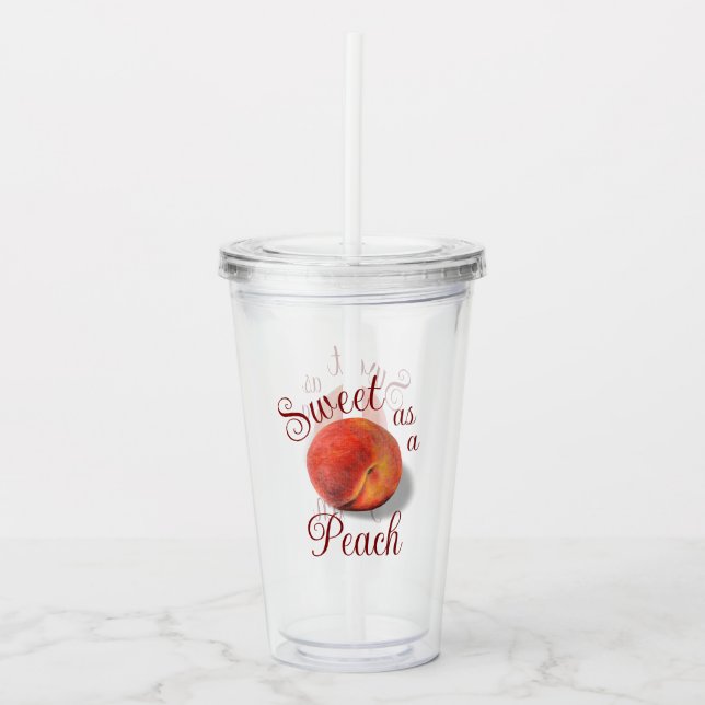 Peach Acrylic Tumbler Acryltrinkbecher (Vorderseite)