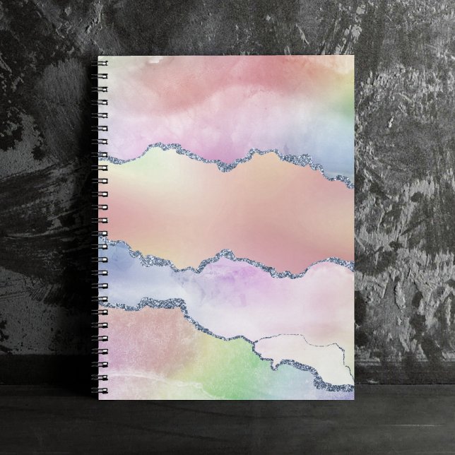 Peach Agate | Hübsch Holographic Watercolor Ombre Notizblock (Von Creator hochgeladen)