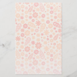 Peach Airy Wildblume Meadow Pattern Briefpapier
