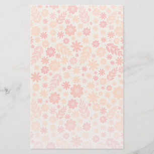 Peach Airy Wildblume Meadow Pattern Briefpapier
