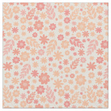 Peach Airy Wildblume Meadow Pattern