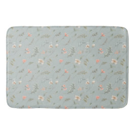 Peach and Blue Dreamblumen Bath Mat Badematte