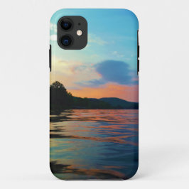 Peach and Blue Sunset on Mountain Lake Case-Mate iPhone Hülle