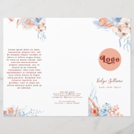 Peach and blue tropchure