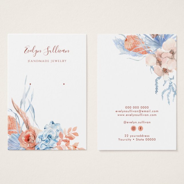 Peach and blue tropring display card (Vorne & Hinten)