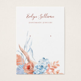 Peach and blue tropring display card
