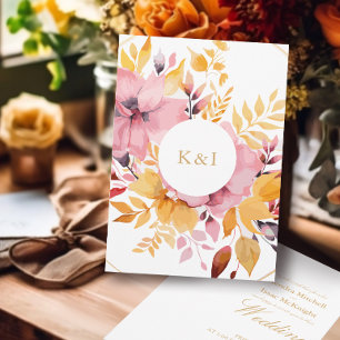 Peach and Cream Romantic Watercolor Floral Wedding Einladung