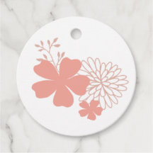 Peach and Gold Floral Fevor Tags