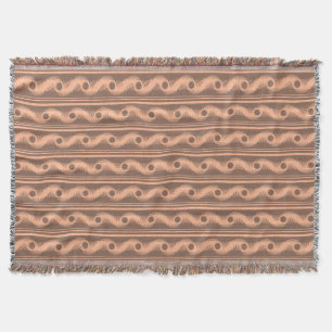 Peach and Mocha Spiral Pattern Decke