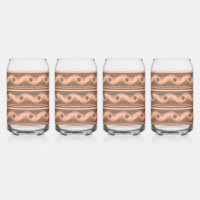 Peach and Mocha Spiral Pattern