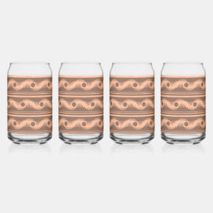 Peach and Mocha Spiral Pattern Dosenglas