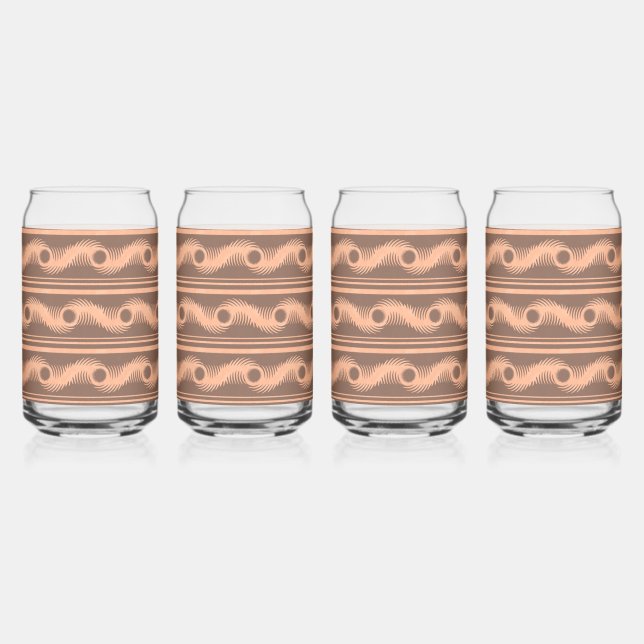 Peach and Mocha Spiral Pattern Dosenglas (Vorderseite)