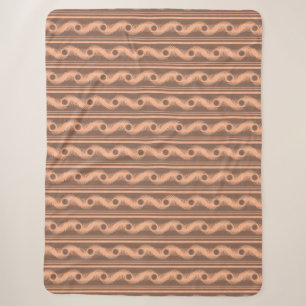 Peach and Mocha Spiral Pattern Sherpadecke