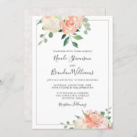 Peach and Off-White-Elegante Blumenhochzeit