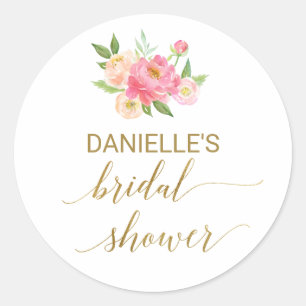 Peach and Pink Peony Brautparty Fevor Sticker